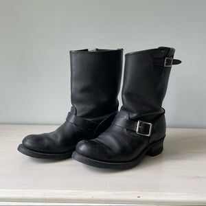 Frye Leather Biker Boots